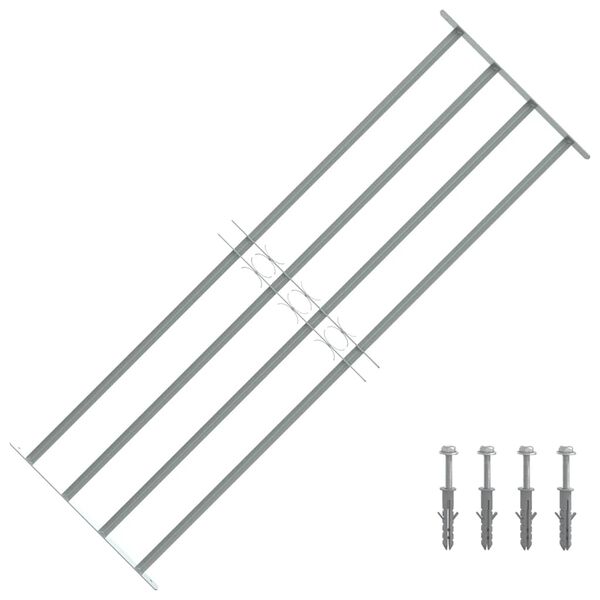 Adjustable Security Grille for Windows with 4 Crossbars 1000-1500 mm