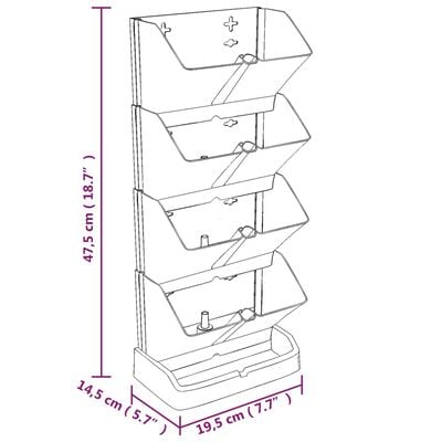 vidaXL Vertical Garden Plant Set 4 pcs Anthracite Polypropylene,  vidaXL Vertical Garden Plant Set 4 pcs Anthracite Polypropylene