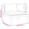 vidaXL 12 Piece Garden Lounge Set with Cream Cushion Solid Acacia Wood
