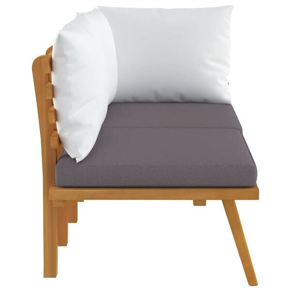 vidaXL 2 Piece Garden Lounge Set with Cushions Solid Acacia Wood