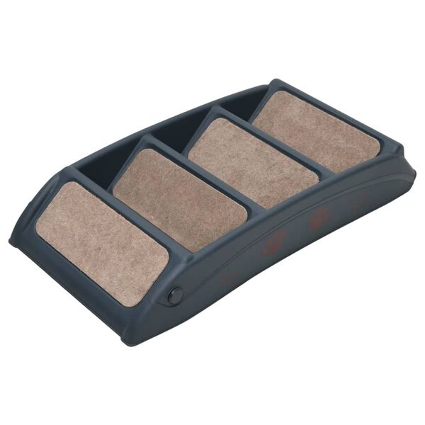 vidaXL Folding 4-Step Dog Stairs Dark Grey