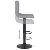 vidaXL Bar Stool Light Grey Fabric