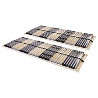 vidaXL Slatted Bed Bases without Mattress 2 pcs with 42 Slats 90x200 cm,  vidaXL Slatted Bed Bases without Mattress 2 pcs with 42 Slats 90x200 cm