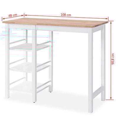 vidaXL Bar Set 3 Pieces MDF White, white vidaXL Bar Set 3 Pieces MDF White