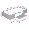 vidaXL 7 Piece Garden Lounge Set with Cushions Poly Rattan Dark Grey