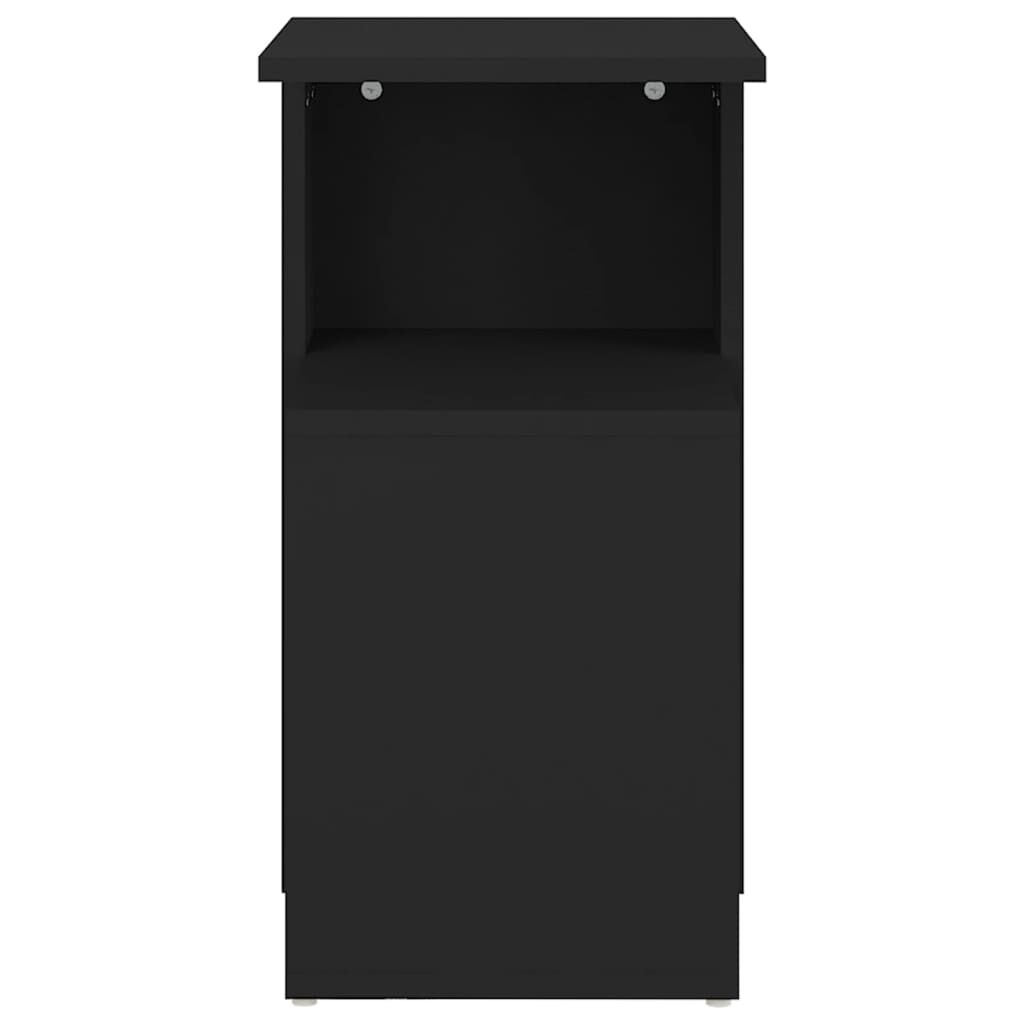 vidaXL Side Table Black 36x30x56 cm Engineered Wood