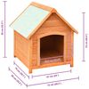 vidaXL Dog House Solid Pine & Fir Wood 72x85x82 cm