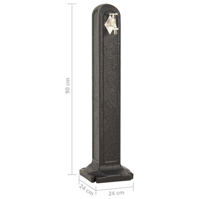 vidaXL Garden Tanker with Faucet Anthracite Stone Look, anthracite vidaXL Garden Tanker with Faucet Anthracite Stone Look