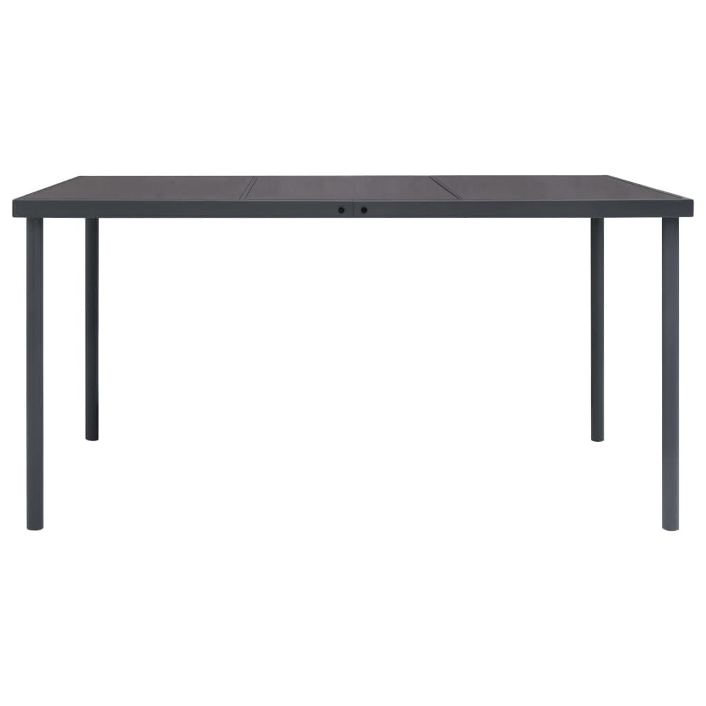 vidaXL Outdoor Dining Table Anthracite 150x90x74 cm Steel