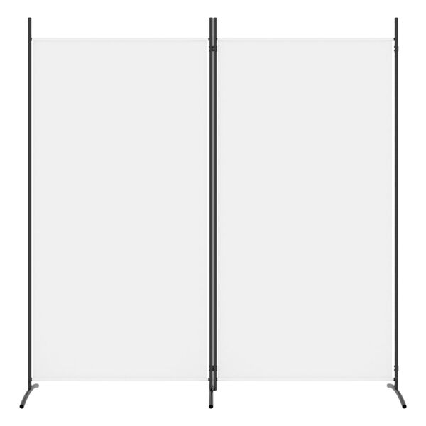 vidaXL 2-Panel Room Divider White 175x180 cm Fabric