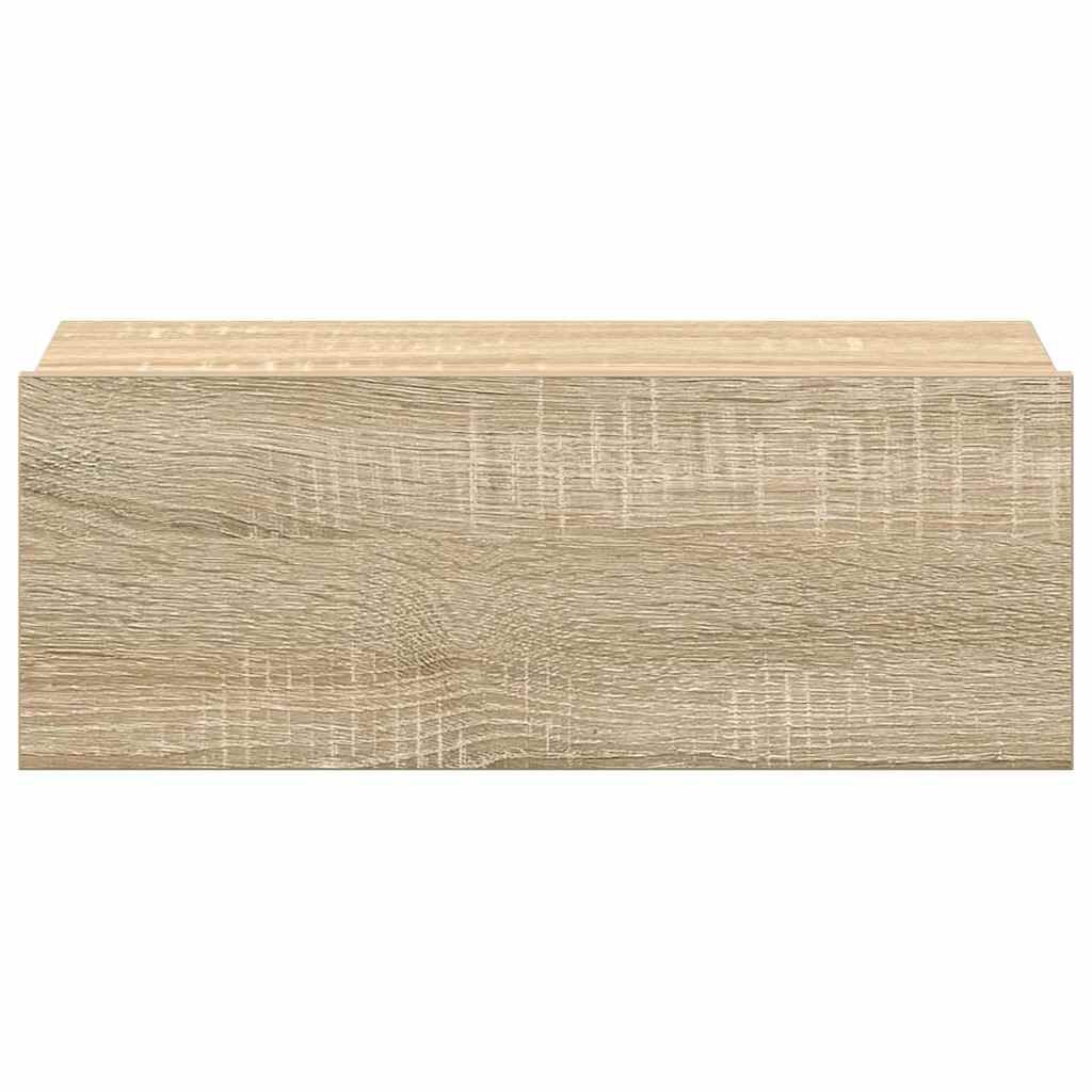 vidaXL Floating Nightstands 2 pcs Sonoma Oak 40x30x15 cm Engineered Wood