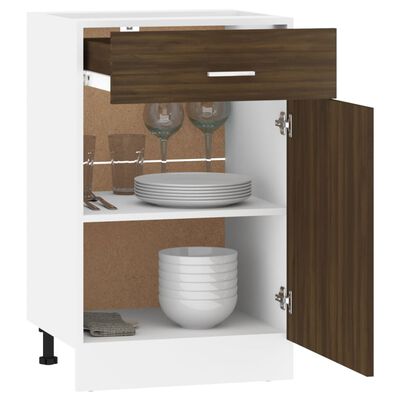 vidaXL Drawer Bottom Cabinet Lyon Brown Oak 50x46x81.5 cm Engineered Wood, brown oak vidaXL Drawer Bottom Cabinet Lyon Brown Oak 50x46x81.5 cm Engineered Wood