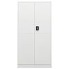 vidaXL Locker Cabinet White 90x40x180 cm Steel
