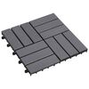vidaXL Decking Tiles 20 pcs Grey Wash 30x30 cm Solid Acacia Wood