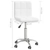 vidaXL Swivel Office Chair White Faux Leather