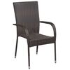 vidaXL 5 Piece Outdoor Dining Set Brown and Black