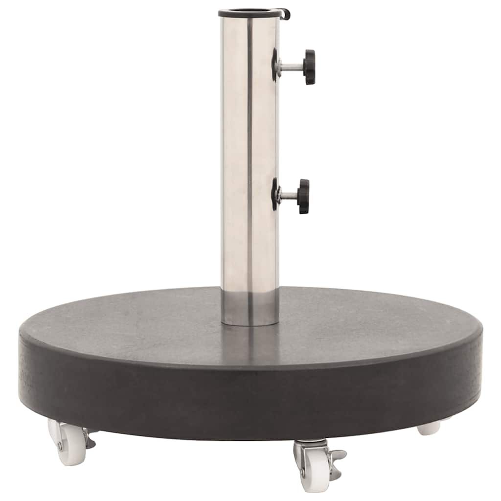 vidaXL Parasol Base Granite 30 kg Round Black