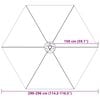 vidaXL Replacement Fabric for Outdoor Parasol Sand White 300 cm
