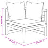 vidaXL 4 Piece Garden Lounge Set with Dark Grey Cushions Acacia Wood