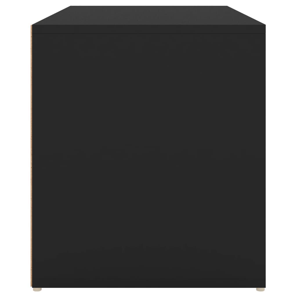 vidaXL Hall Bench 80x40x45 cm Black Engineered Wood