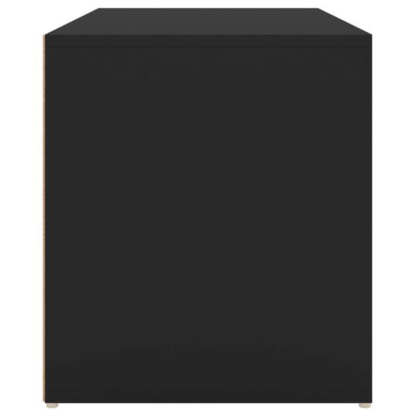 vidaXL Hall Bench 80x40x45 cm Black Engineered Wood