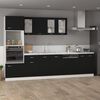 vidaXL Microwave Cabinet Lyon Black 60x57x207 cm Engineered Wood