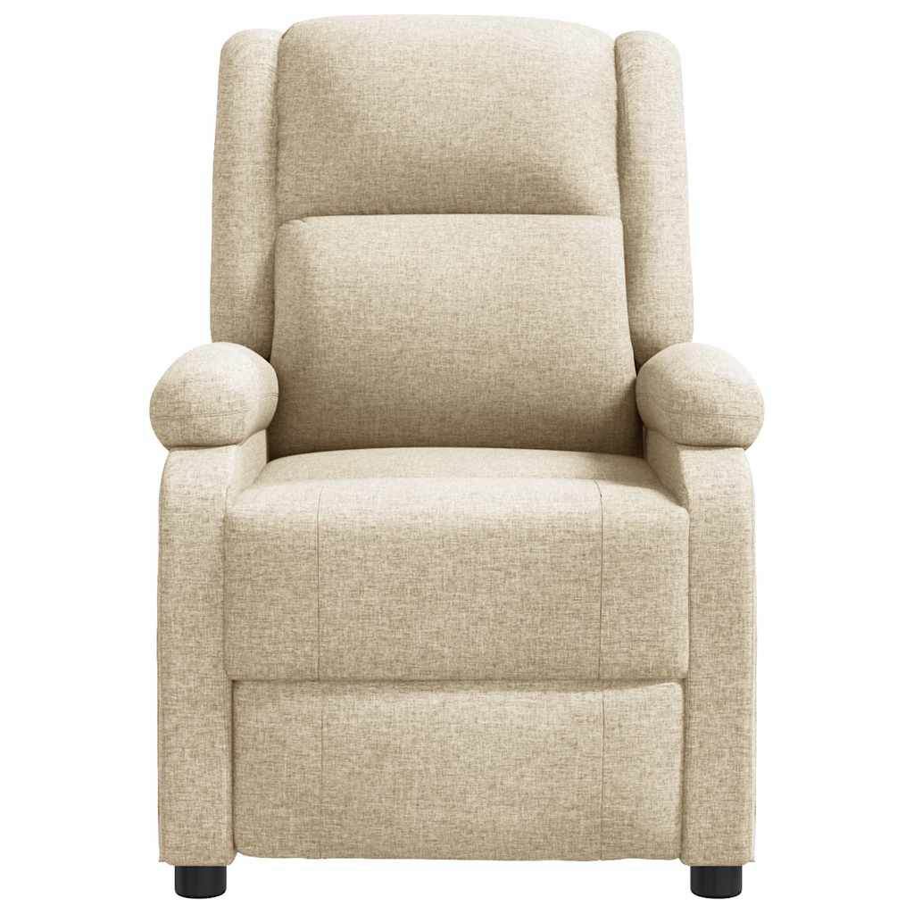 vidaXL Recliner Chair Cream Fabric