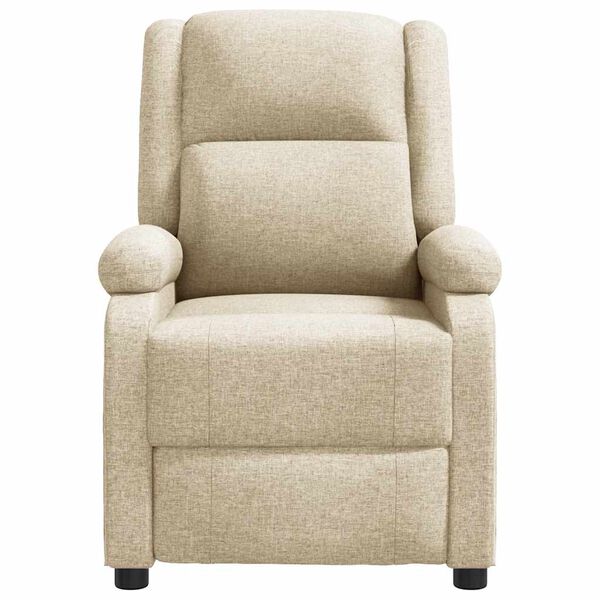 vidaXL Recliner Chair Cream Fabric