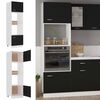 vidaXL Microwave Cabinet Lyon Black 60x57x207 cm Engineered Wood