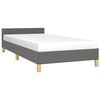vidaXL Bed Frame without Mattress Dark Grey 92x187 cm Single Fabric