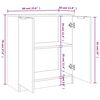 vidaXL Sideboards 2 pcs Concrete Grey 60x30x70 cm Engineered Wood