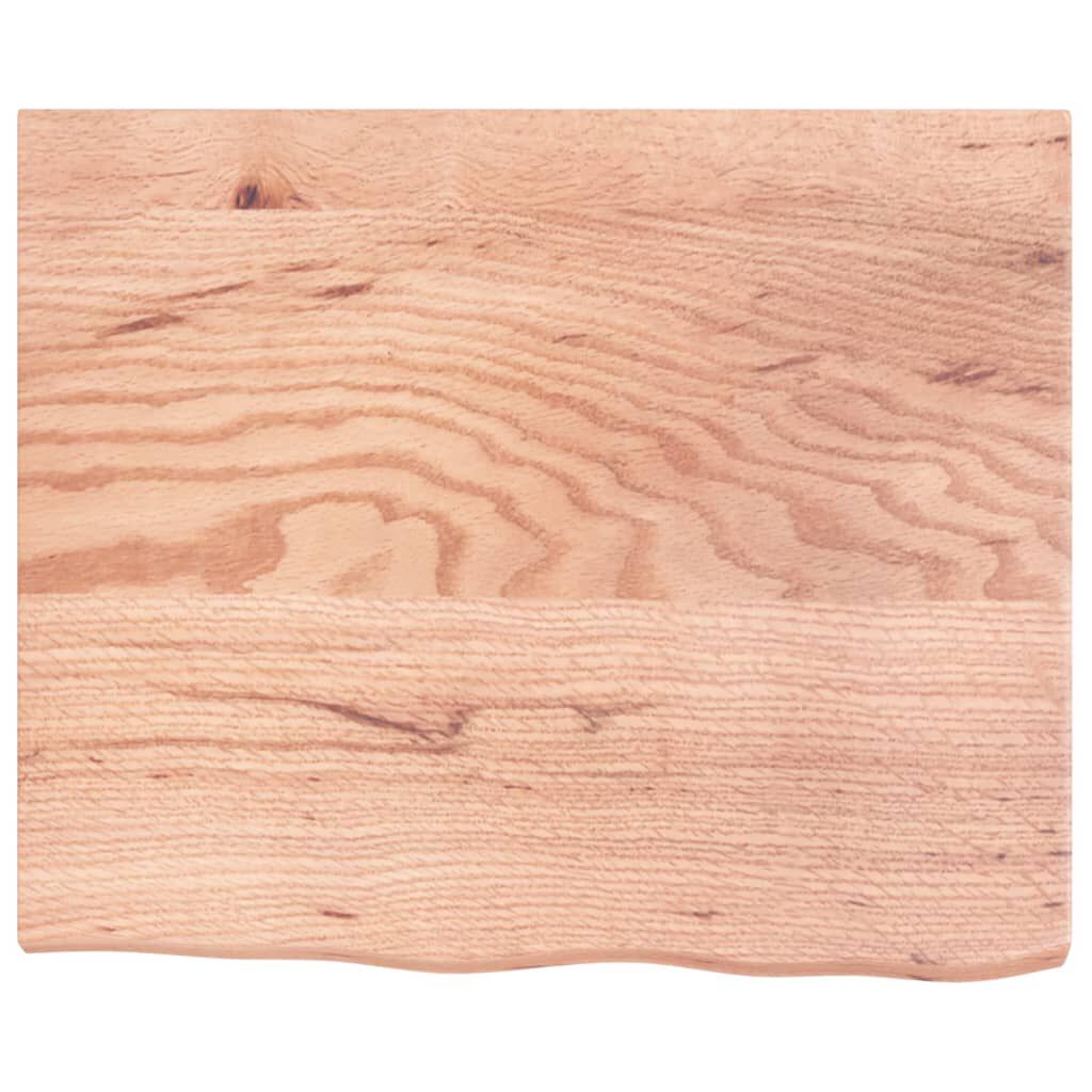 vidaXL Bathroom Countertop Light Brown 60x50x(2-4) cm Treated Solid Wood