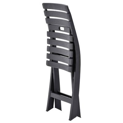 vidaXL Folding Garden Chairs 2 pcs Plastic Anthracite, anthracite vidaXL Folding Garden Chairs 2 pcs Plastic Anthracite