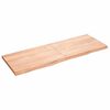 vidaXL Bathroom Countertop Light Brown 140x50x(2-4)cm Treated Solid Wood