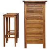 vidaXL 5 Piece Garden Bar Set Solid Wood Acacia