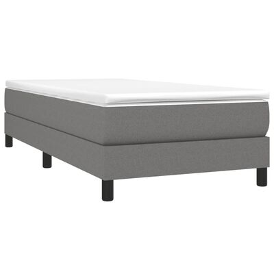 vidaXL Bed Frame without Mattress Dark Grey 90x200 cm Fabric