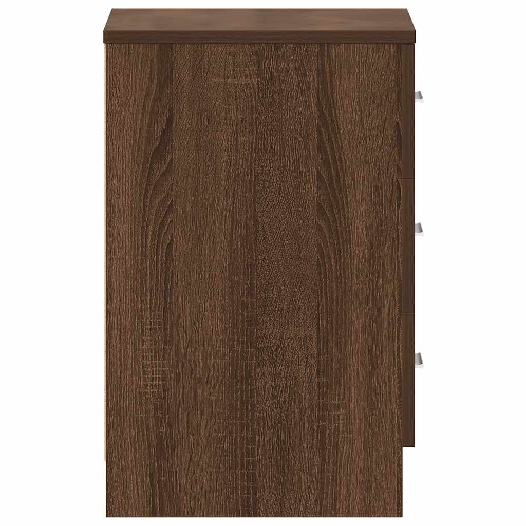 vidaXL Bedside Cabinets 2 pcs Brown Oak 38x35x56 cm Engineered Wood