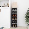 vidaXL Shoe Cabinet Concrete Grey 27.5x27x102 cm Engineered Wood