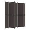 vidaXL 5-Panel Room Divider Brown 250x220 cm Fabric