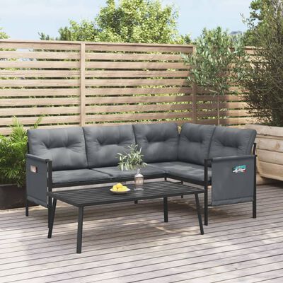 vidaXL 2 Piece Garden Lounge Set Anthracite Steel,  vidaXL 2 Piece Garden Lounge Set Anthracite Steel
