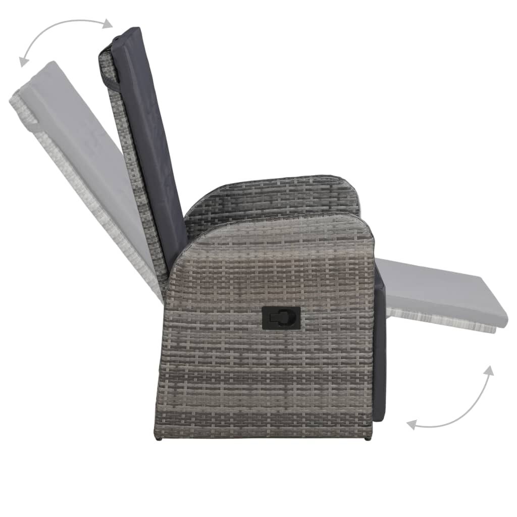 vidaXL 5 Piece Garden Dining Set Grey