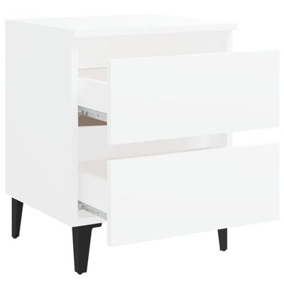 vidaXL Bed Cabinets 2 pcs White 40x35x50 cm Engineered Wood, white vidaXL Bed Cabinets 2 pcs White 40x35x50 cm Engineered Wood