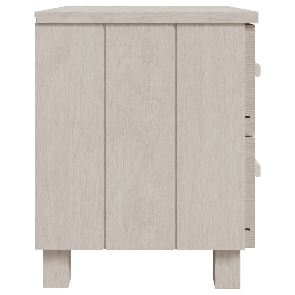 vidaXL Bedside Cabinets HAMAR 2 pcs White 40x35x44.5 cm Solid Wood