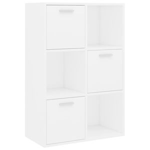 vidaXL Storage Cabinet White 60x29.5x90 cm Engineered Wood