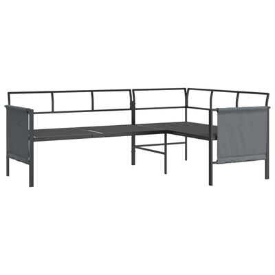 vidaXL 2 Piece Garden Lounge Set Anthracite Steel,  vidaXL 2 Piece Garden Lounge Set Anthracite Steel