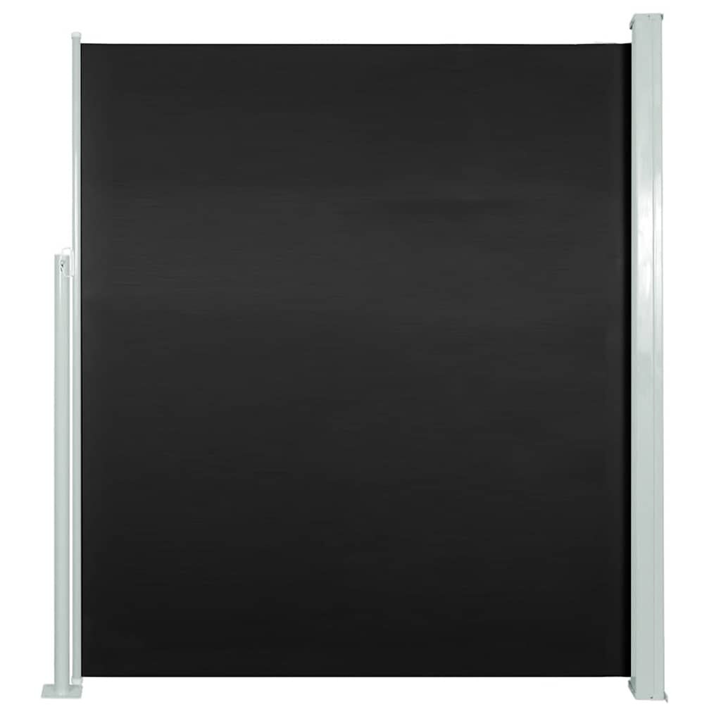 vidaXL Patio Retractable Side Awning 100x500 cm Black