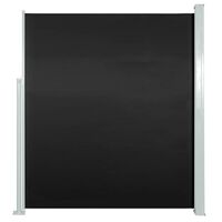 vidaXL Patio Retractable Side Awning 100x500 cm Black, black vidaXL Patio Retractable Side Awning 100x500 cm Black