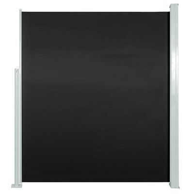 vidaXL Patio Retractable Side Awning 100x500 cm Black, black vidaXL Patio Retractable Side Awning 100x500 cm Black
