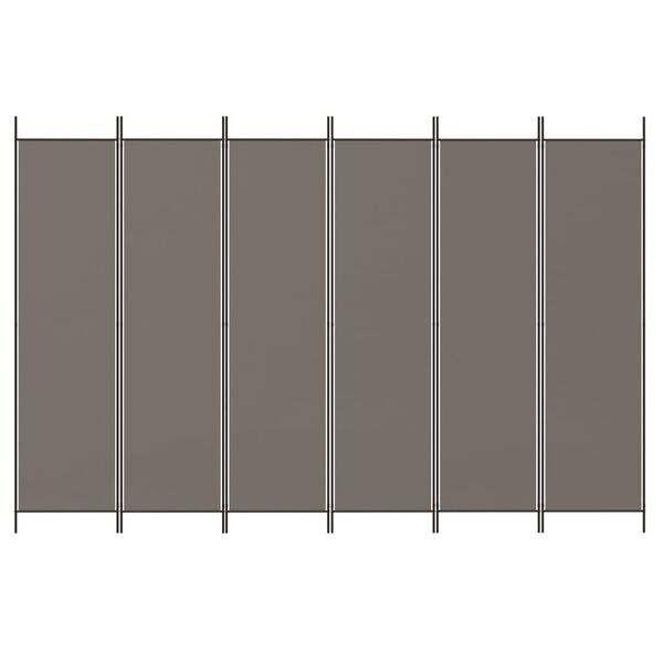 vidaXL 6-Panel Room Divider Anthracite 300x200 cm Fabric