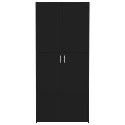 vidaXL Shoe Cabinet Black 80x35.5x180 cm Engineered Wood, black vidaXL Shoe Cabinet Black 80x35.5x180 cm Engineered Wood